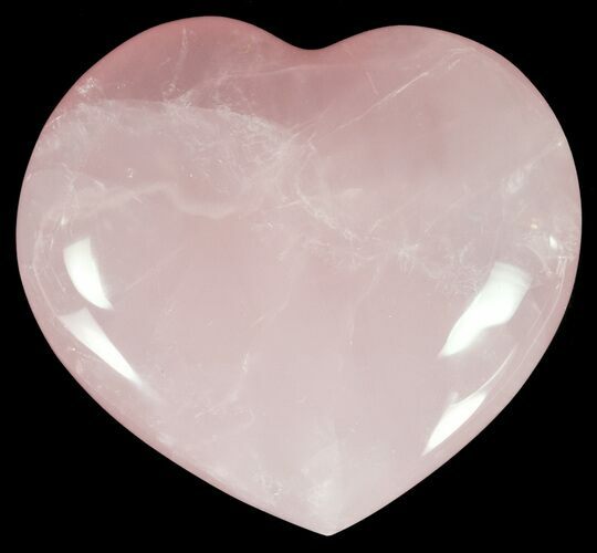 Polished Rose Quartz Heart - Madagascar #59095